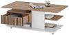 Stella Trading Ally Couchtisch auf Rollen in Artisan Eiche Optik, Weiß - Mobiler Sofatisch mit Schublade für Ihr Wohnzimmer - 110 x 44,5 x 60 cm (B/H/T) Bild 4