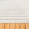 Paco Home Teppich In- & Outdoor, Moderne abstrakte Boho Designs mit 3D Struktur, robust & wetterfest, ideal für Terrasse Wohnzimmer & Küche, Grösse:160 cm Rund, Farbe:Creme 6 Bild 3