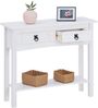 CARO-Möbel Konsolentisch Rural im Mexiko Stil Beistelltisch Kiefer massiv mit 2 Schubladen, 1 Ablageboden weiß lackiert Bild 4