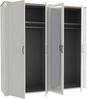 FORTE Bohol Schrank 210 220, Kleiderschrank mit Spiegel, Drehtürenschrank Landhausstil, Schlafzimmer, Holzwerkstoff, Riviera Eiche/Sibiu Lärche Holzdekor, 215,9 cm breit x 214 cm hoch x 59,6 cm tief Bild 5