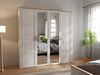 FORTE Bohol Schrank 210 220, Kleiderschrank mit Spiegel, Drehtürenschrank Landhausstil, Schlafzimmer, Holzwerkstoff, Riviera Eiche/Sibiu Lärche Holzdekor, 215,9 cm breit x 214 cm hoch x 59,6 cm tief Bild 2
