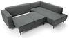 Ecksofa Rodario mit Schlaffunktion, Easy-Clean-Veloursbezug in Dunkelgrau, rechtsseitig Bild 5