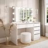 Lookway Schminktisch MADA ELITE mit Spiegel und LED Beleuchtung (1x Schreibtisch 1x Spiegel), Breite: 120 cm Bild 2