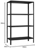 Schulte Regal Stecksystem Blackline 430x1000x400mm mit 4 Böden aus Metall 65kg Fachlast Bild 3