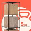 Avilia Platzsparendes Schuhregal mit 3 Ablagen aus Stoff – Set mit 2 modularen Regalen 34 x 34 x 98 cm – vielseitiges Bücherregal für Badezimmer, Küche und Wohnzimmer, leicht und robust für Bild 4