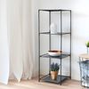 Avilia Platzsparendes Schuhregal mit 3 Ablagen aus Stoff – Set mit 2 modularen Regalen 34 x 34 x 98 cm – vielseitiges Bücherregal für Badezimmer, Küche und Wohnzimmer, leicht und robust für Bild 2