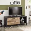 Dallas TV-Lowboard in Montana Oak Optik, Graphit - Moderner TV Schrank mit Schubladen und viel Stauraum für das Jugendzimmer - 138 x 54 x 46 cm (B/H/T) Bild 2