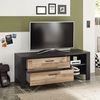 Dallas TV-Lowboard in Montana Oak Optik, Graphit - Moderner TV Schrank mit Schubladen und viel Stauraum für das Jugendzimmer - 138 x 54 x 46 cm (B/H/T) Bild 4
