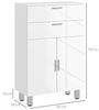 Kleankin Badkommode Badezimmerschrank (Badezimmer-Aufbewahrungsschrank, 1 St, mit Schublade, verstellbare Regale), 60 x 30 x 93 cm, Weiß Bild 3