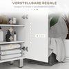 Kleankin Badkommode Badezimmerschrank (Badezimmer-Aufbewahrungsschrank, 1 St, mit Schublade, verstellbare Regale), 60 x 30 x 93 cm, Weiß Bild 5