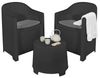 Dmora - Outdoor-Lounge-Set Milazzo, Gartenkomposition mit 2 Sesseln und 1 Couchtisch, Lounge für drinnen und draußen mit Kissen, 100% Made in Italy, Anthrazit Bild 2