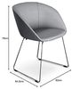 Sedus Bürostuhl, Loungechair, Clubsessel, Wohnzimmerstuhl, Chrom/Mittelgrau/Grau, kompakt, bequem Bild 2