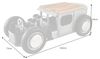 riess-ambiente Couchtisch HOT ROD 160cm natur / silber (Einzelartikel, 1-St), Wohnzimmer · Stahl · Mango-Massivholz · mit Stauraum · Oldtimer-Design Bild 3
