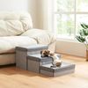 Hundetreppe Vojens mit 3 Stufen 75x40x30 cm Grau [en. casa] Bild 2