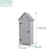 RELAXDAYS Garten-Geräteschrank, Holz grau, 77x53x179 cm Bild 4