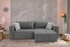 Schlafcouch Verwandlung Big-Sofa zum Ecksofa Schlaffunktion Bettkasten Cord Grau Bild 4