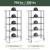 Furinno Wayar 5-stufiges Lagerregal aus Metall, 76 x 36 x 158 cm, Schwarz Bild 2