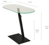 Modern Coffee Table with 100% Tempered Glass Top, Black Metal Frame, Antibacterial & Rustproof Legs, Adjustable Height, 70 x 75 x 35 cm | Stylish Industrial Design Bild 2