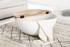 riess-ambiente Couchtisch INDUSTRIAL STORAGE Ø70cm weiß / natur (Einzelartikel, 1-St), Wohnzimmer · Mango-Massivholz · rund · mit Stauraum · Metall · Design Bild 3