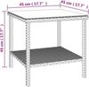 vidaXL Beistelltisch Schwarz 45x45x45 cm Poly Rattan und Hartglas 319398 Bild 3