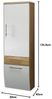 Posseik Badezimmerschrank Schrank 30 x 40 x 134 cm sonoma eiche - weiß Hochglanz Bild 2