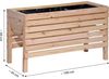dobar® 58196e großes Hochbeet | Erhöhtes Gemüsebeet | Kräuterbeet aus Holz | Pflanzkasten für Balkon/Garten/Terrasse | Salatbeet für die Anzucht | 100 x 45 x 60 cm | Natur Bild 2