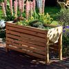 dobar® 58196e großes Hochbeet | Erhöhtes Gemüsebeet | Kräuterbeet aus Holz | Pflanzkasten für Balkon/Garten/Terrasse | Salatbeet für die Anzucht | 100 x 45 x 60 cm | Natur Bild 4