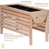 dobar® 58196e großes Hochbeet | Erhöhtes Gemüsebeet | Kräuterbeet aus Holz | Pflanzkasten für Balkon/Garten/Terrasse | Salatbeet für die Anzucht | 100 x 45 x 60 cm | Natur Bild 3