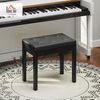 HOMCOM Klavierbank Klavierstuhl mit Stauraum bis 120kg Belastbar (Pianobank, 1-St, Klavierhocker), Kunstleder, Schwarz, 55 x 34 x 50 cm Bild 2