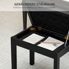 HOMCOM Klavierbank Klavierstuhl mit Stauraum bis 120kg Belastbar (Pianobank, 1-St, Klavierhocker), Kunstleder, Schwarz, 55 x 34 x 50 cm Bild 5