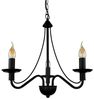 Licht-Erlebnisse Kronleuchter ROZA, ohne Leuchtmittel, Schwarzer Pendelleuchte Metall rustikal Esstisch Wohnzimmer Lampe Bild 3