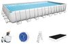 Power Steel™ Frame Pool, Lichtgrau, 956 x 488 x 132 cm Bild 2