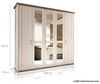 Möbel-Eins LUBA Drehtürenschrank 5trg, Material MDF, weiss piniefarbig/trüffelfarbig Bild 3