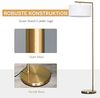 HOMCOM Stehlampe Stehleuchte E27 Sockel für Wohnzimmer Schlafzimmer, Ein-,Ausschalter, ohne Leuchtmittel, Metall Stahl Leinen Gold+Weiß 47 x 37 x 153 cm Bild 4
