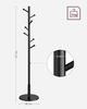 VASAGLE Garderobenständer, Kleiderständer Massivholz, Jackenständer Baumform, 7 Haken für Jacken, Hüte, für Flur, Haken und Haltestange aus Kautschukholz, tintenschwarz RCR007P33 Bild 5