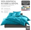 Bettwaesche-mit-Stil Mako-Satin Spannbettlaken türkis 180x200cm Höhe 5-10cm Bild 4