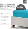 Bettwaesche-mit-Stil Mako-Satin Spannbettlaken türkis 180x200cm Höhe 5-10cm Bild 2
