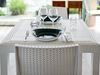 Dmora - Tisch im Freien Marte, Fester quadratischer Regal, Mehrzweck-Gartentisch in Rattan-Optik, 100% Made in Italy, 80x80h74 cm, Weiß Bild 5