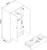 Kinderkleiderschrank Sandnes mit Schublade 123x60x40 cm Mintgrün [en. casa] Bild 2
