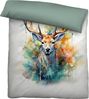 biberna Feinbiber Bettwäsche 0346737 HIRSCH, natur, 1x 135x200 cm + 1x 80x80 cm Bild 2
