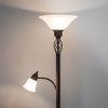 Lucande Stehlampe Dunja, Metall, Braun IP20, 1 x 15 W LED E27 + 1 x 10 W LED E14 Bild 3