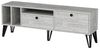 Hanah Home Stylish TV Stand, Grey & White, 150 x 53 x 35 cm | 100% Melamine Coated Particle Board, 18 mm Thick | Modern Design for Living Room & Entertainment Spaces Bild 4