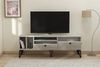 Hanah Home Stylish TV Stand, Grey & White, 150 x 53 x 35 cm | 100% Melamine Coated Particle Board, 18 mm Thick | Modern Design for Living Room & Entertainment Spaces Bild 3