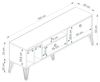 Hanah Home Stylish TV Stand, Grey & White, 150 x 53 x 35 cm | 100% Melamine Coated Particle Board, 18 mm Thick | Modern Design for Living Room & Entertainment Spaces Bild 5