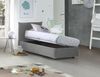 Talamo Italia - Cosetta Einzelbett, Bettkasten mit Stoffbezug, 100% Made in Italy, seitliche Öffnung, inklusive Matratze 80x190 cm, Grau Bild 4