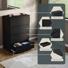 Vida Designs Kommode Denver, Kiefernholz, Schwarz, 4 Drawer Bild 5