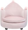 Kindersessel Samtstoff pastellrosa Kronenform VEGA Bild 4