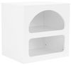 Vente-unique - LUELA Bedside table Holz, Platte Weiß - B 40 cm x H 50 cm x L 50 cm Bild 4
