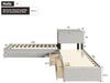 Odikalo Ausziehbett Polsterbett Daybett Eckbett 2*Einzelbett Schrank Schublade 90x200 cm Bild 3