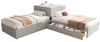 Odikalo Ausziehbett Polsterbett Daybett Eckbett 2*Einzelbett Schrank Schublade 90x200 cm Bild 5